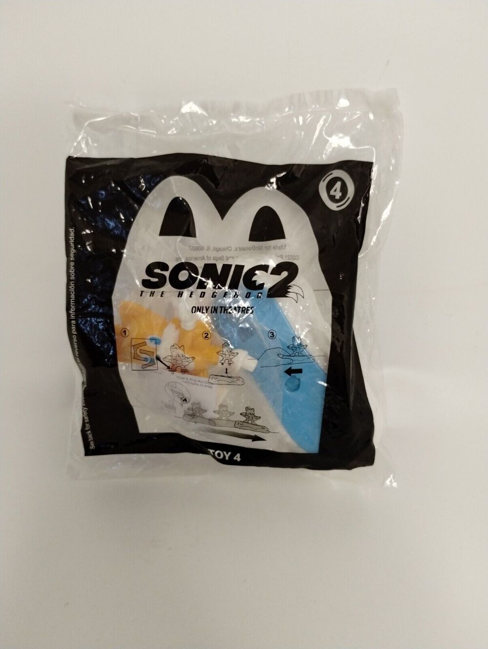 Sonic the Hedgehog 2 McDonald's Happy Meal Toy #4 Tails NEW SEALED